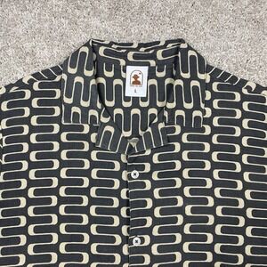 Classic Dandy Del Mar Grenadine Truffle Men's Large Short Sleeved Cotton Shirt